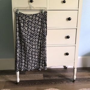 Wrap skirt Small - Navy and beige